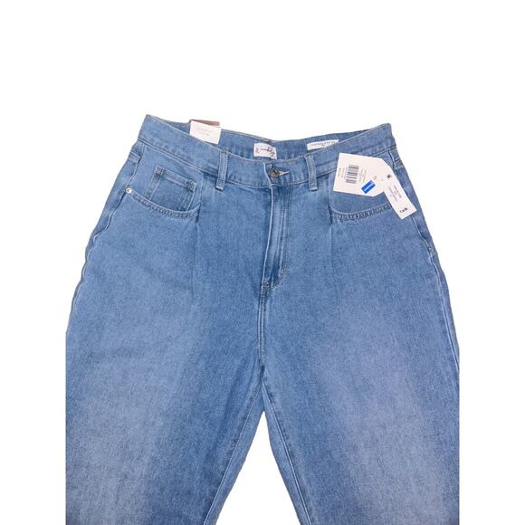 Women's Wonderly High Rise Wide Leg Light Blue Denim Jeans- Size 10R NWT Belk - Picture 2 of 10
